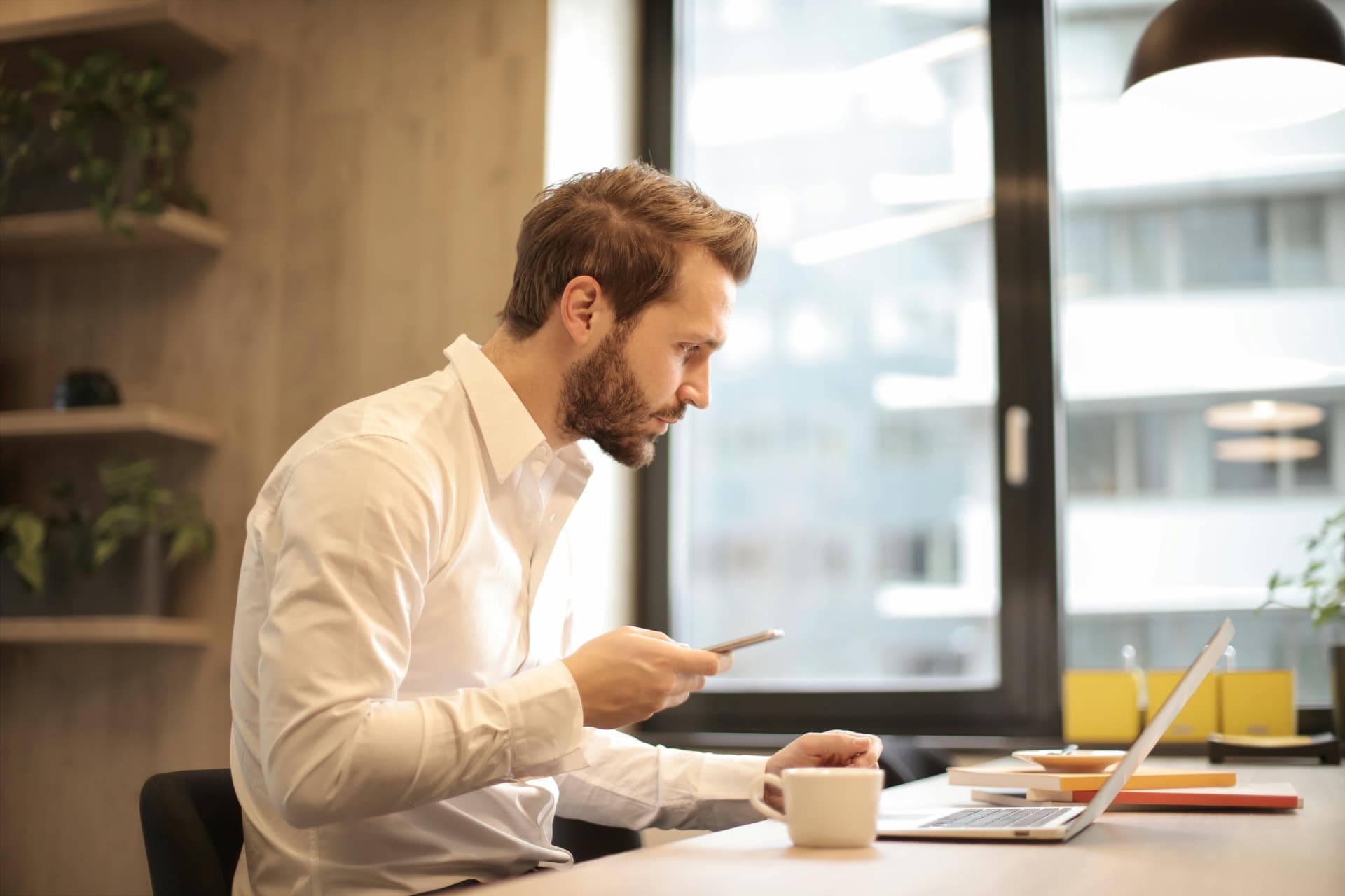 Professional businessman representing career success